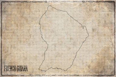 Fransız Guyanasının Eski Kağıt Haritası, Tarihi Harita