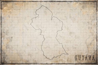 Guyana 'nın Eski Kağıt Haritası, Tarihi Harita