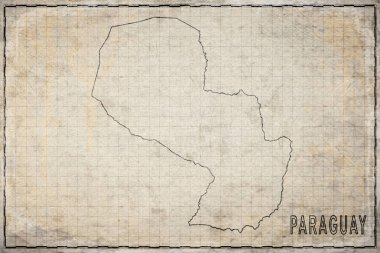 Paraguay 'ın Antik Kağıt Haritası, Tarihi Harita