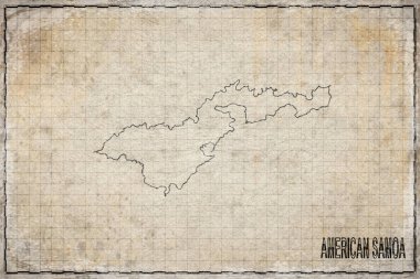 Eski Amerikan Samoa Haritası Tarihi Kağıt, Tarihi Harita