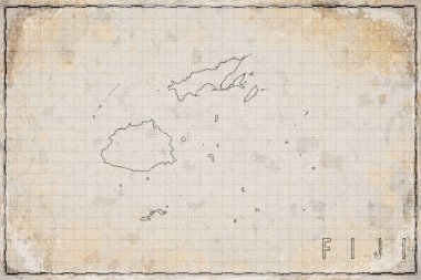 Fiji 'nin Antik Kağıt Haritası, Tarihi Harita