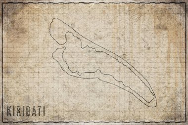 Kiribati 'nin Eski Kağıt Haritası, Tarihi Harita