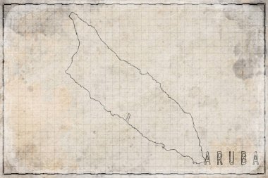 Aruba 'nın Eski Kağıt Haritası, Tarihi Harita
