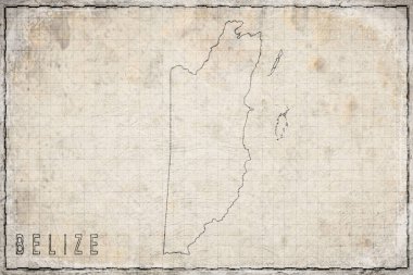 Belize 'nin Antik Kağıt Haritası, Tarihi Harita