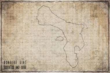 Karayip Hollanda Antik Haritası Yıllanmış Kağıt, Tarihi Harita