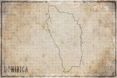 Dominica 'nın Eski Kağıt ve Tarihi Haritası