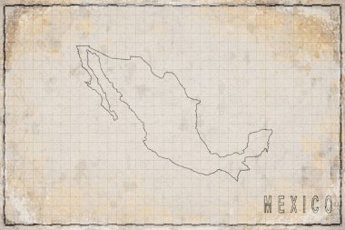 Meksika Antik Haritası Tarihi Kağıt, Tarihi Harita