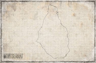 Montserrat 'ın Eski Kağıt Haritası, Tarihi Harita