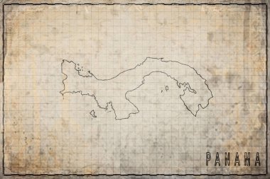 Antika Panama Haritası Tarihi Kağıt, Tarihi Harita