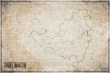 Aziz Martin Antik Haritası Tarihi Kağıt, Tarihi Harita