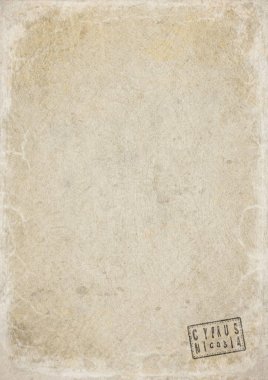 Kıbrıs Rum Kesimi Boş Hükümet Belgesi Yıpranmış Kağıt Üzerine