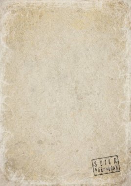 Sudan Limanı Boş Hükümet Belgesi Yıpranmış Kağıt