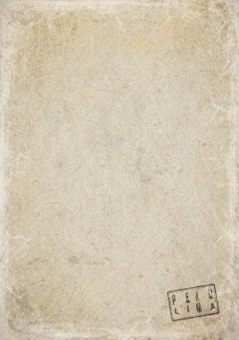 Peru Lima Boş Hükümet Belgesi Yıpranmış Kağıt