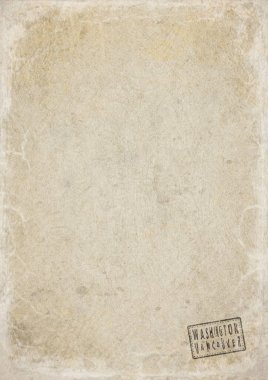 Washington Vancouver Boş Hükümet Belgesi Yıpranmış Kağıt