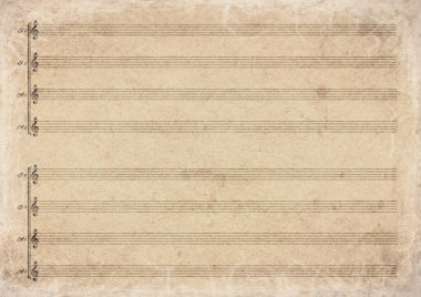 Eski Koro SSAA (Soprano 1 Soprano 2 Alto 1 Alto 2) Peyzaj Kağıdı, Lekeli Retro Kağıt