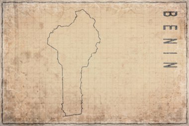 Benin 'in Eski Kağıt Haritası, Tarihi Harita