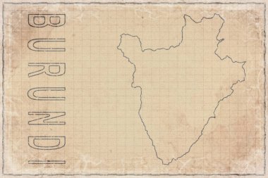 Burundi 'nin Eski Kağıt Haritası, Tarihi Harita