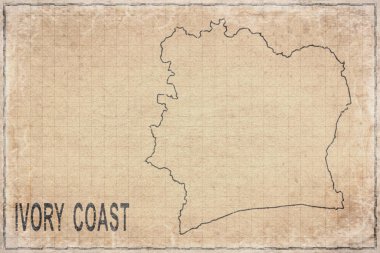 Antik Fildişi Sahili Haritası Tarihi Kağıt, Tarihi Harita