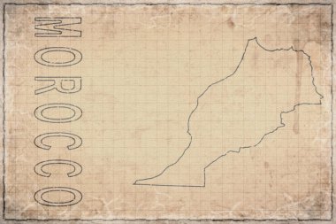 Fas 'ın Antik Kağıt Haritası, Tarihi Harita