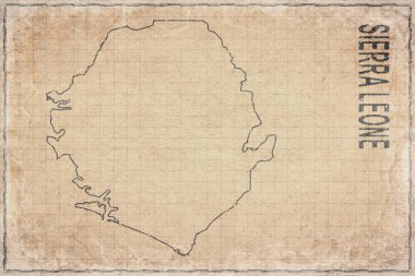 Sierra Leone 'nin Eski Kağıt Haritası, Tarihi Harita