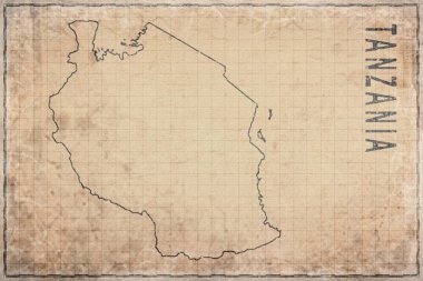 Tanzanya 'nın Eski Kağıt Haritası, Tarihi Harita