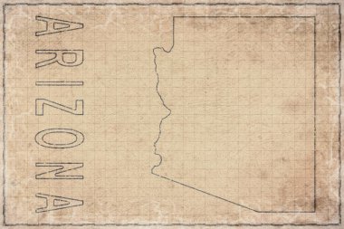 Arizona Antik Haritası Tarihi Kağıt, Tarihi Harita