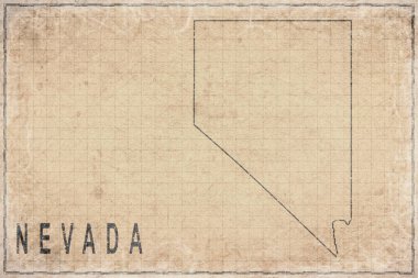 Nevada 'nın Antik Kağıt Haritası, Tarihi Harita