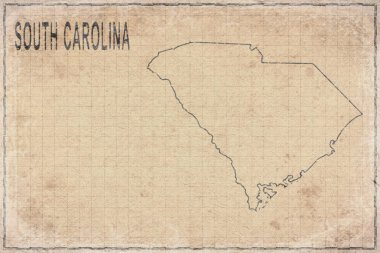 Tarihi Haritada Güney Carolina 'nın Antik Haritası