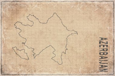 Azerbaycan 'ın Eski Kağıt Haritası, Tarihi Harita