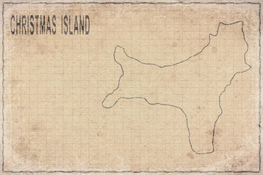 Yılbaşı Adasının Antik Haritası Tarihi Kağıt, Tarihi Harita