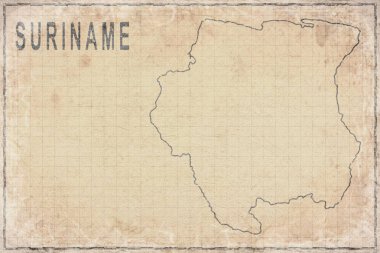 Surinam 'ın Eski Kağıt Haritası, Tarihi Harita