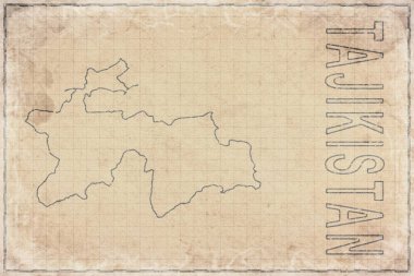 Tacikistan 'ın Eski Kağıt Haritası, Tarihi Harita