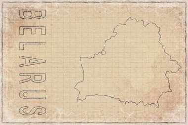 Belarus 'un Eski Kağıt Haritası, Tarihi Harita