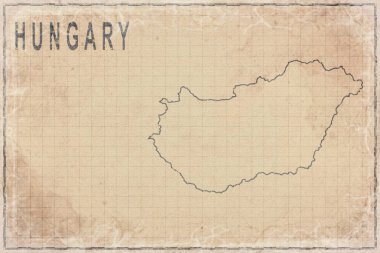 Macaristan 'ın Eski Kağıt Haritası, Tarihi Harita