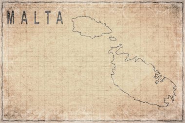 Malta 'nın Eski Kağıt Haritası, Tarihi Harita