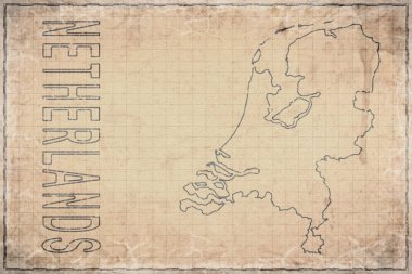 Hollanda 'nın Antik Kağıt Haritası, Tarihi Harita