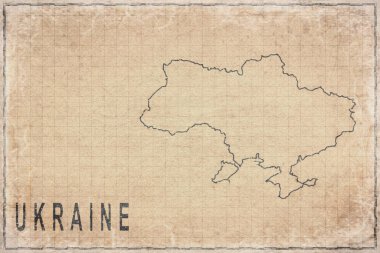 Ukrayna 'nın Eski Kağıt Tarihi Haritası