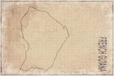 Fransız Guyanasının Eski Kağıt Haritası, Tarihi Harita