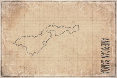 Eski Amerikan Samoa Haritası Tarihi Kağıt, Tarihi Harita