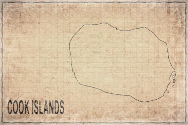 Tarihi Haritada Yaş Kağıdı Üzerinde Aşçı Adalarının Antik Haritası