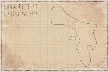 Karayip Hollanda Antik Haritası Yıllanmış Kağıt, Tarihi Harita