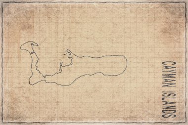 Cayman Adaları 'nın Tarihi Harita Tarihi Kağıt Üzerinde Antik Haritası