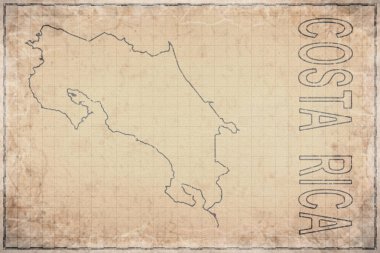 Kosta Rika Antik Haritası Tarihi Kağıt, Tarihi Harita