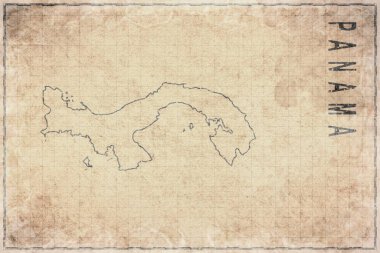 Antika Panama Haritası Tarihi Kağıt, Tarihi Harita