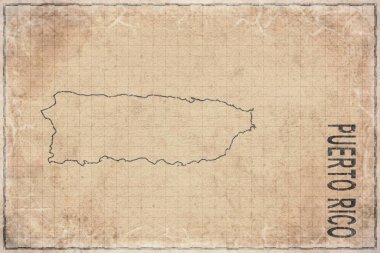 Porto Riko 'nun Antika Haritası Tarihi Kağıt, Tarihi Harita