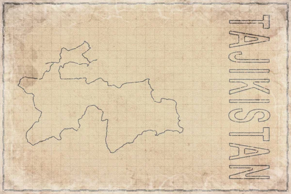 Tacikistan 'ın Eski Kağıt Haritası, Tarihi Harita