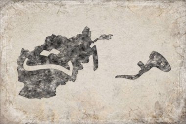 Afganistan Herat Haritası ve Beyaz Harf Tasarımı