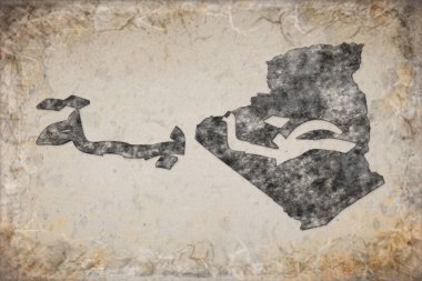 Cezayir Annaba Haritası ve Beyaz Harf Tasarımı