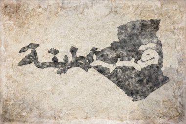 Cezayir Konstantin Haritası ve Beyaz Harf Tasarımı