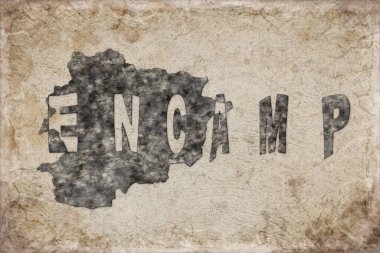 Beyaz Harita ve Harf Tasarımı Andorra Kampı